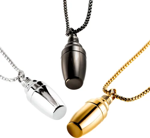Vista 7 de Collar de coctelera más pequeño jamás - Colgante de acero inoxidable Accesorio de barra novedoso para camareros y amantes de los cócteles, Acero