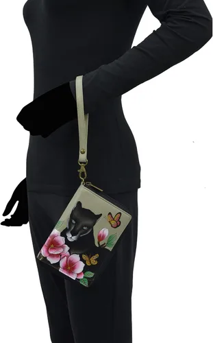 Vista 4 de Anna by Anuschka Women's Hand-Painted Genuine Leather Passport Organizer