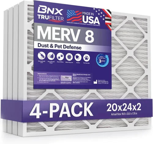 Vista 39 de BNX TruFilter - Filtro de aire MERV 8 de 10 x 10 x 1 pulgadas (paquete de 6) – Fabricado en Estados Unidos – Defensa contra polvo y mascotas