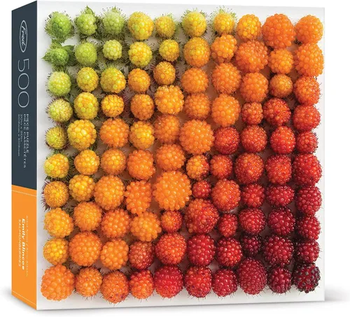 Vista 4 de Genuine Fred SALMONBERRIES by Emily Blincoe, rompecabezas de 500 piezas, 20x20 pulgadas