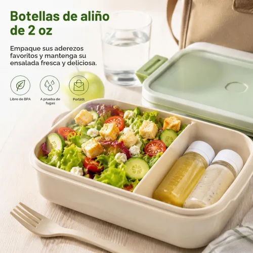 Vista 7 de ZENFUN 48 botellas pequeñas de plástico transparente de 2 onzas con tapa, botellas de jengibre con tapa, botella vacía para jugo, líquidos, whisky