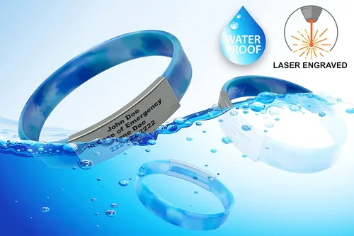 Vista 44 de Pulsera de identificación médica personalizada - Pulsera de seguridad para personas mayores grabada personalizada - Alerta de Alzheimer
