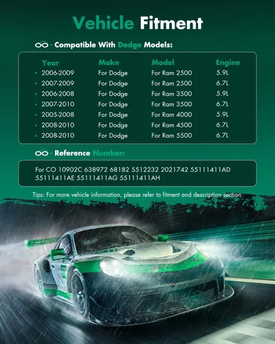 Vista 2 de SCITOO Compresor de CA para Dodge para Ram 2500 5.9L 2006-2009 Fast Cooling, Ultra Low Noise (≤72 dB)Air Conditioner Compressor with Clutch, Easy
