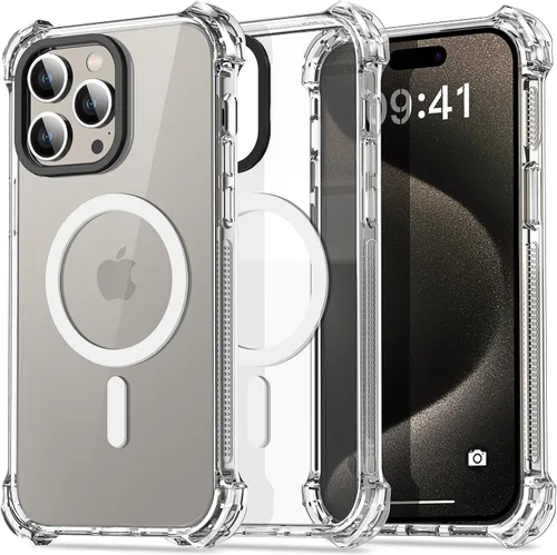 Vista 11 de AICase Funda Rebote Rosa Neón Brillante Compatible con iPhone 15, Transparente a Prueba de Impactos Resistente a Golpes Linda Femenina Adolescente