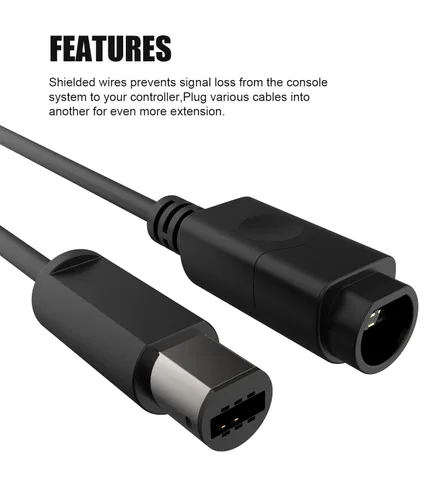 Vista 3 de SNLLMZI WiiGamecube - Cable de extensión para controlador Wii Gamecube GCN 2
