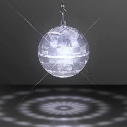 Vista 3 de Pendientes de luz LED con bola de discoteca para mujer, Plástico