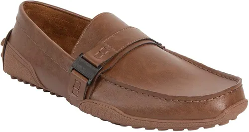 Vista 2 de Kenneth Cole REACTION Mocasines para hombre (Wilson Driver) con forro acogedor para mayor comodidad, plantilla de espuma viscoelástica