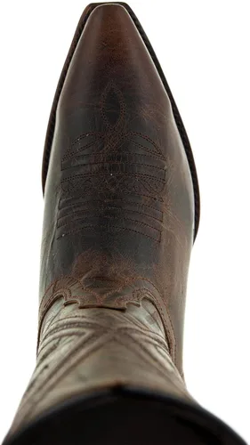Vista 6 de Soto Boots Botas vaqueras de cuero Cheyenne para mujer, botas vaqueras hechas a mano de cuero genuino para mujer M50041