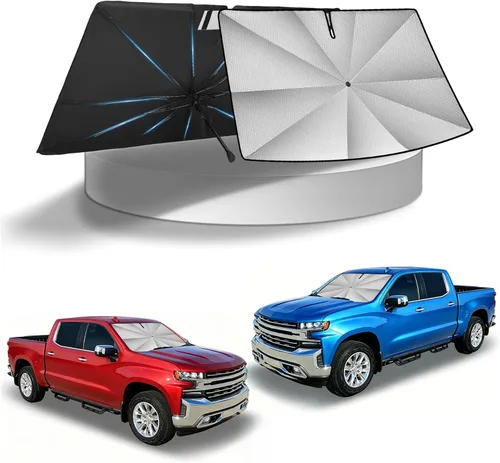 Vista 100 de KUST - Parasol plegable para parabrisas para BMW X1 E84, accesorios 2011 2012 2013 2014 2015, protector de visera de sol ajustable que bloquea