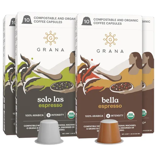 Vista 12 de G GRANA Cápsulas de café, compatibles con Nespresso OriginalLine, 60 unidades, expreso tostado medio y oscuro, café especial de fuente única 100%
