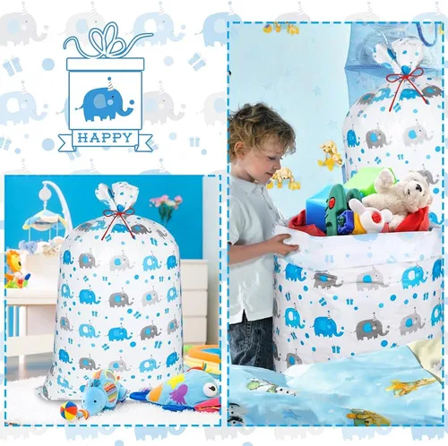 Vista 2 de Bolsa de regalo extragrande para regalos, bolsas de regalo para baby shower para niños, bolsa de regalo jumbo para bebé para envolver en boda