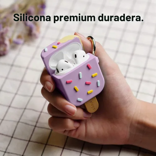 Vista 5 de Elago - Funda para AirPods con llavero para AirPods 2 y 1