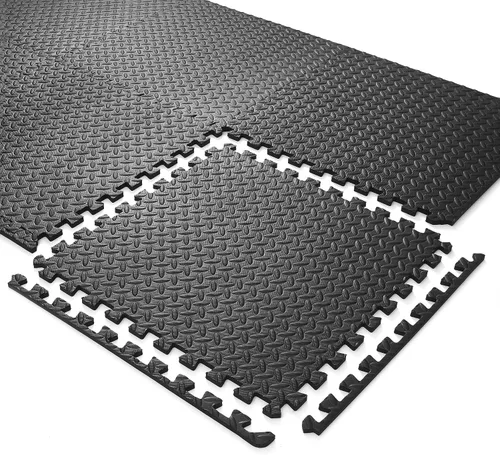 Vista 4 de Philosophy Gym Paquete de 30 tapetes de ejercicio – 24 x 24 pulgadas de goma de espuma entrelazada rompecabezas azulejos – negro