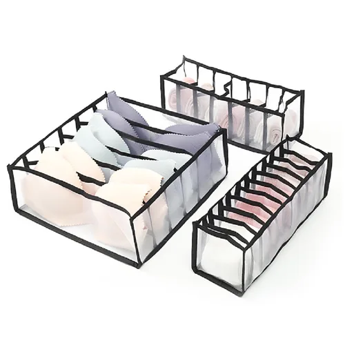 Vista 2 de Organizador De Ropa Interior Y Medias Divisor Cajones Set X3
