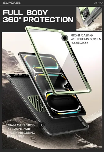 Vista 5 de SUPCASE Funda para iPad Pro de 13 pulgadas M5/M4 (2025/2024) con soporte para lápiz (Unicorn Beetle Pro)