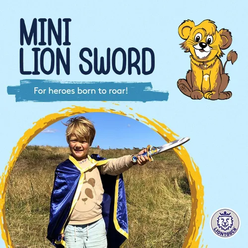 Vista 2 de Liontouch - Espada de espuma para niños de 3 a 6 años Mini león, azul
