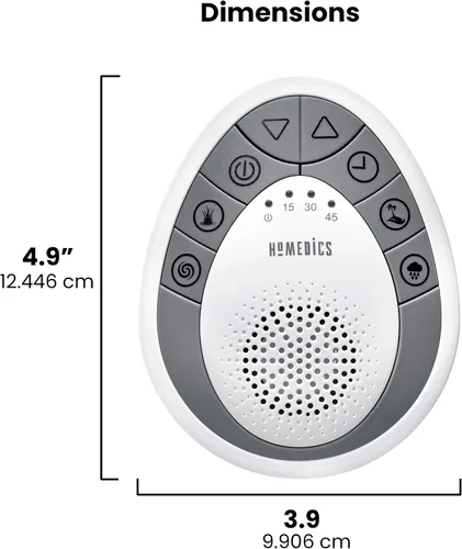 Vista 8 de Homedics Máquina de sonido de ruido blanco Terapia de sueño portátil para el hogar, oficina, bebé y viajes 4 Sonidos de naturaleza relajante
