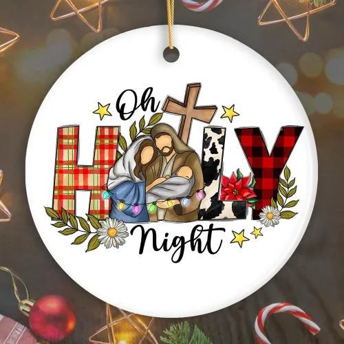 Vista 15 de Adornos de Navidad con temática religiosa, decoraciones de Natividad y Jesucristo