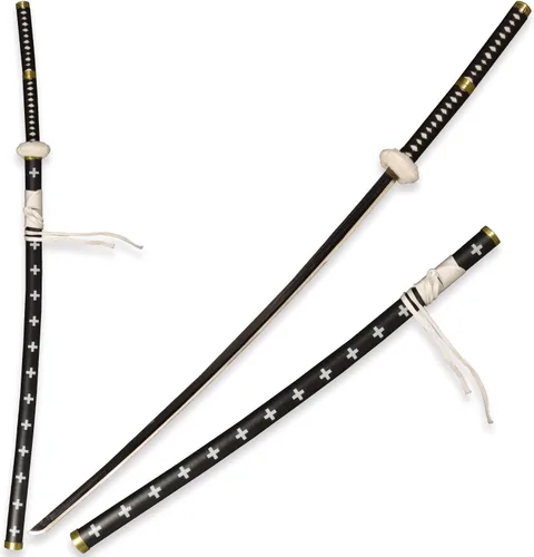Vista 14 de 41 inches & 51inchs Zoro Katana Real Metal Anime Cosplay Sword, Stainless Steel,Yama Enma/Trafalgar Law/Luffy Kitetsu/shusui/wado ichimonji