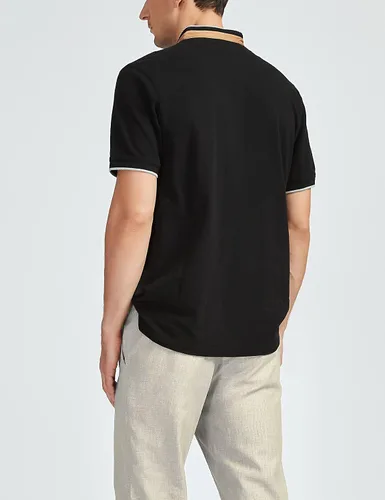 Vista 2 de GAVIN BLEU Polo de manga corta con cuello en V para hombre