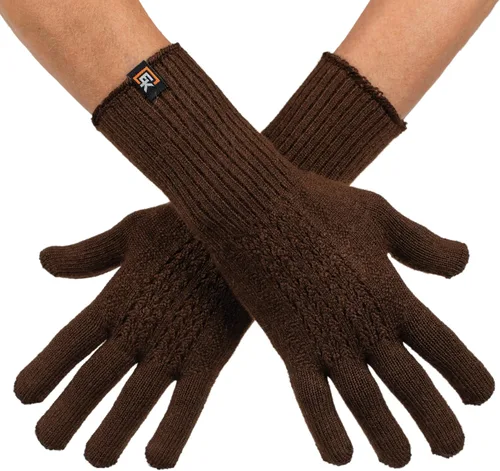 Vista 12 de Women's Baby Alpaca Mesh Knit Gloves, Made in USA, Super Soft Lightweight Winter Gloves Negro