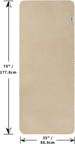 Vista 2 de POLYTE Sábanas de baño de microfibra de secado rápido de 430 GSM sin pelusas, 70 x 35 pulgadas, juego de 2 (tejido gofre)