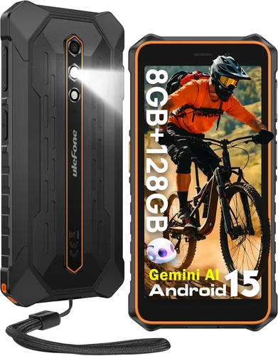 Vista 10 de Ulefone RugKing 2 Pro - Teléfono resistente, 8 (4+4) GB+128 GB Octa-Core, 4500 mAh, teléfono impermeable Android 15, pantalla HD+ Corning Gorilla