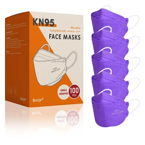 Vista 14 de Mascarillas KN95 para adultos, paquete de 50 unidades, mascarillas desechables negras de 5 capas contra humo y polvo PM 2.5, eficiencia