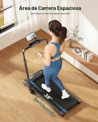Vista 4 de THERUN Walking Pad with Handle Bar, Under Desk Walking Treadmill for Home