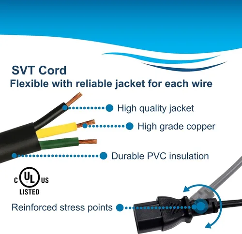 Vista 5 de HQRP Cable de alimentación de CA compatible con Saeco 183921850 Nina Espresso, Charisma, Gaggia Espresso, Coffee, Classic, Baby, Pure & Color Negro