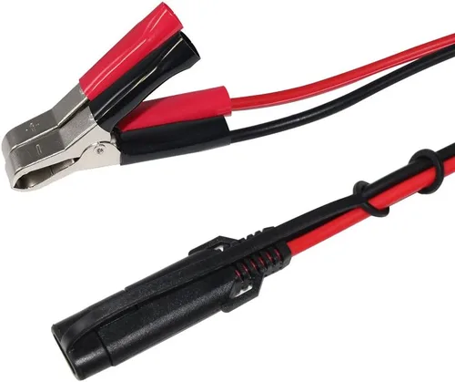 Vista 5 de Paquete de 3: Clip de cocodrilo de batería de 1.5 pies y 12 V a SAE 2 pines, cable de desconexión rápida SAE a cable de abrazadera de batería