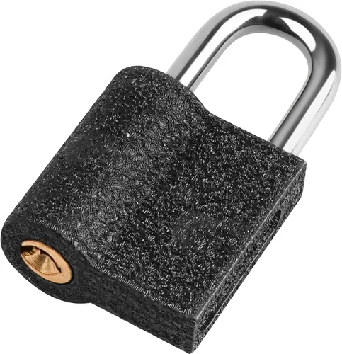 Vista 5 de Paquete de 3 mini candados con llaves, mini cerraduras de equipaje y maleta, con llaves iguales para armarios, armarios de gimnasio, mochilas, cajas