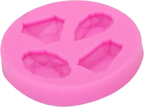 Vista 5 de Molde de silicona de diamante de grado alimenticio para chocolate, dulces, hielo, cupcake, decoración de tartas, forma de piedra de diamante