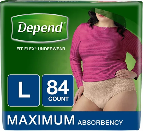 Vista 22 de Depend Ropa interior desechable de protección fresca Pretina femenina Estilo pequeño, 47915, máximo, 38 Ct