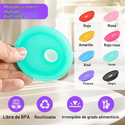 Vista 4 de 40 Piezas Tapas Acrílicas para Vasos de Vidrio de 16 Onzas Tapas de Repuesto de Vasos de Plástico a Prueba de Derrames Tapa de Vaso de Vidrio