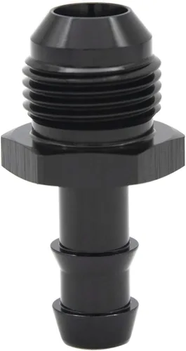 Vista 19 de Negro recto aluminio 4AN macho Flare a 1/4 "(6.3mm) Barb Push Hose Barb Fitting Adapter