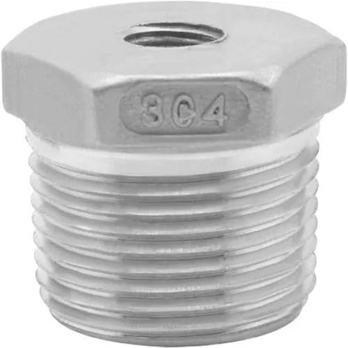 Vista 14 de Joywayus Reductor de buje de cabeza hexagonal de acero inoxidable, montaje de tubería 1 NPT macho × 1/2 NPT hembra (paquete de 2)