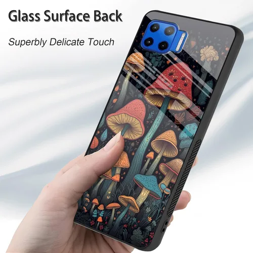 Vista 30 de Funda para Motorola Moto Edge 2022, cubierta trasera de vidrio templado con protector de pantalla, funda protectora a prueba de golpes para Motorola