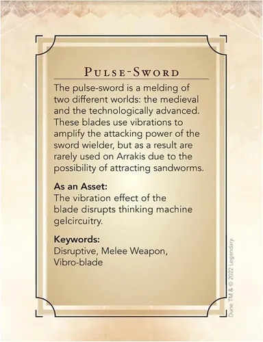 Vista 2 de Modiphius Dune: Cartas de activos – Baraja de expansión de agente – Dune Adventures in The Imperium, 56 cartas RPG expansión, paquete de accesorios