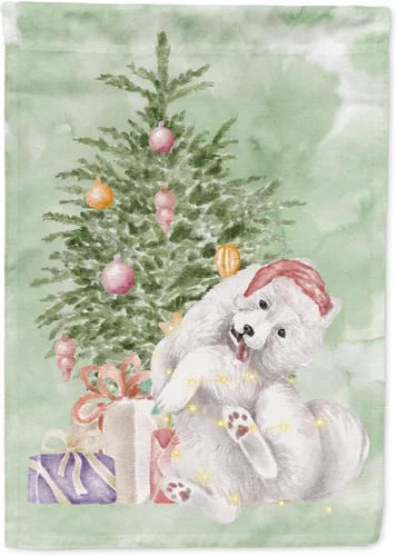 Vista 24 de Caroline's Treasures CK8213GF Bulldog Inglés #2 Regalos de Navidad y árbol de jardín Bandera de buzón Bandera decorativa para patio exterior, patio