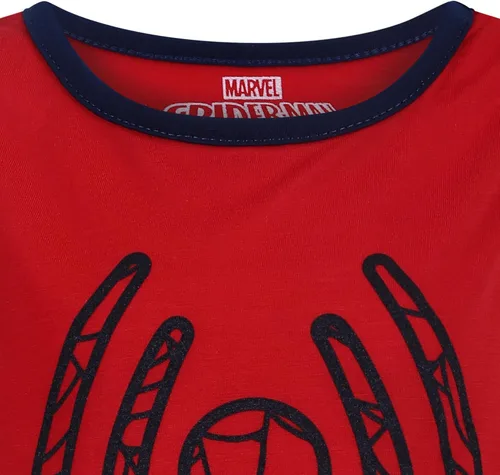 Vista 4 de Marvel Spider-Man - Conjunto de camiseta sin mangas y pantalones cortos para niños pequeños - Azul marinorojo