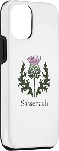 Vista 3 de Carcasa para iPhone 15 Sassenach con diseño de cardo escocés