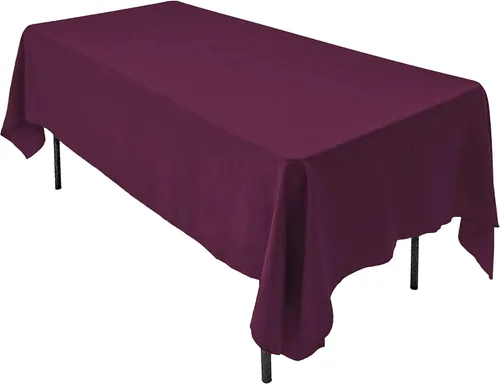 Vista 23 de AK TRADING CO. Mantel rectangular de poliéster de 60 x 102 pulgadas, fabricado en Estados Unidos, resistente a las arrugas, ignífugo, duradero