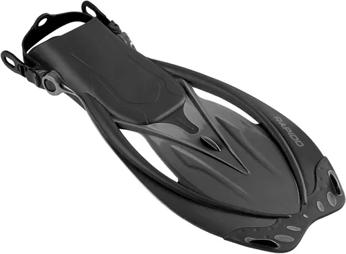 Vista 6 de Rapido Marine Open Heel Adjustable Fins - Translucent Violet Lime, Large/X