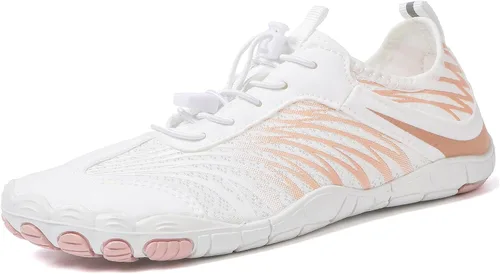 Vista 37 de UBFEN Zapatos acuáticos para natación, para hombre y mujer, para deportes de playa, secado rápido, descalzos para navegación, pesca, buceo, surf