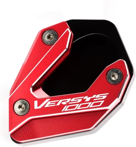 Vista 10 de Placa de extensión de soporte lateral de motocicleta compatible con Kawasaki Versys 1000 SE KLZ1000 SE LT+ 2015-2022 Soporte para almohadilla