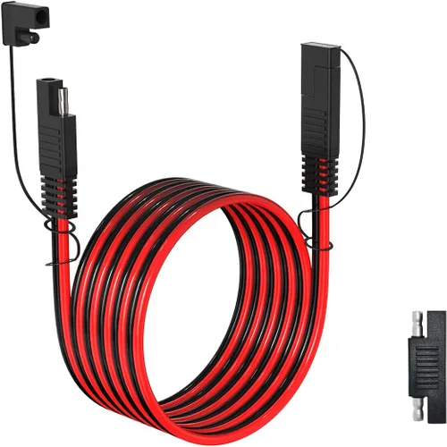 Vista 15 de ELFCULB 10AWG 1FT Cable de Extensión SAE SAE a SAE Arnés de Cable de Desconexión Rápida Conector SAE Enchufe SAE para Automotriz RV Batería Panel