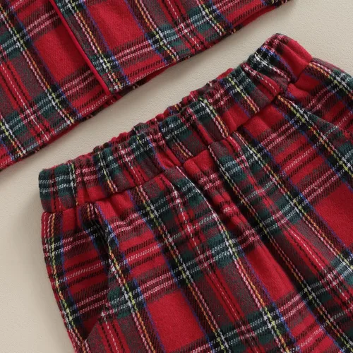 Vista 6 de OikMombiu Pijama de Pascua para bebé y niña, pijama de satén de seda de conejo y flor, camisa de manga larga, pantalones para niños, pijama de Pascua