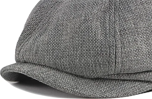 Vista 4 de Gorra de 8 paneles para hombre, estilo vintage, con banda elástica, transpirable, ligera, para conducir cabbie hiedra Caqui