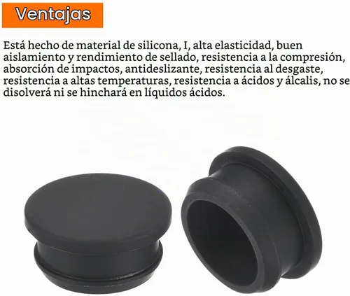 Vista 4 de MECCANIXITY Tapones de agujero de silicona con bloqueo a presión, cubierta de sello de panel de goma tipo empotrado panel redondo para mamparos